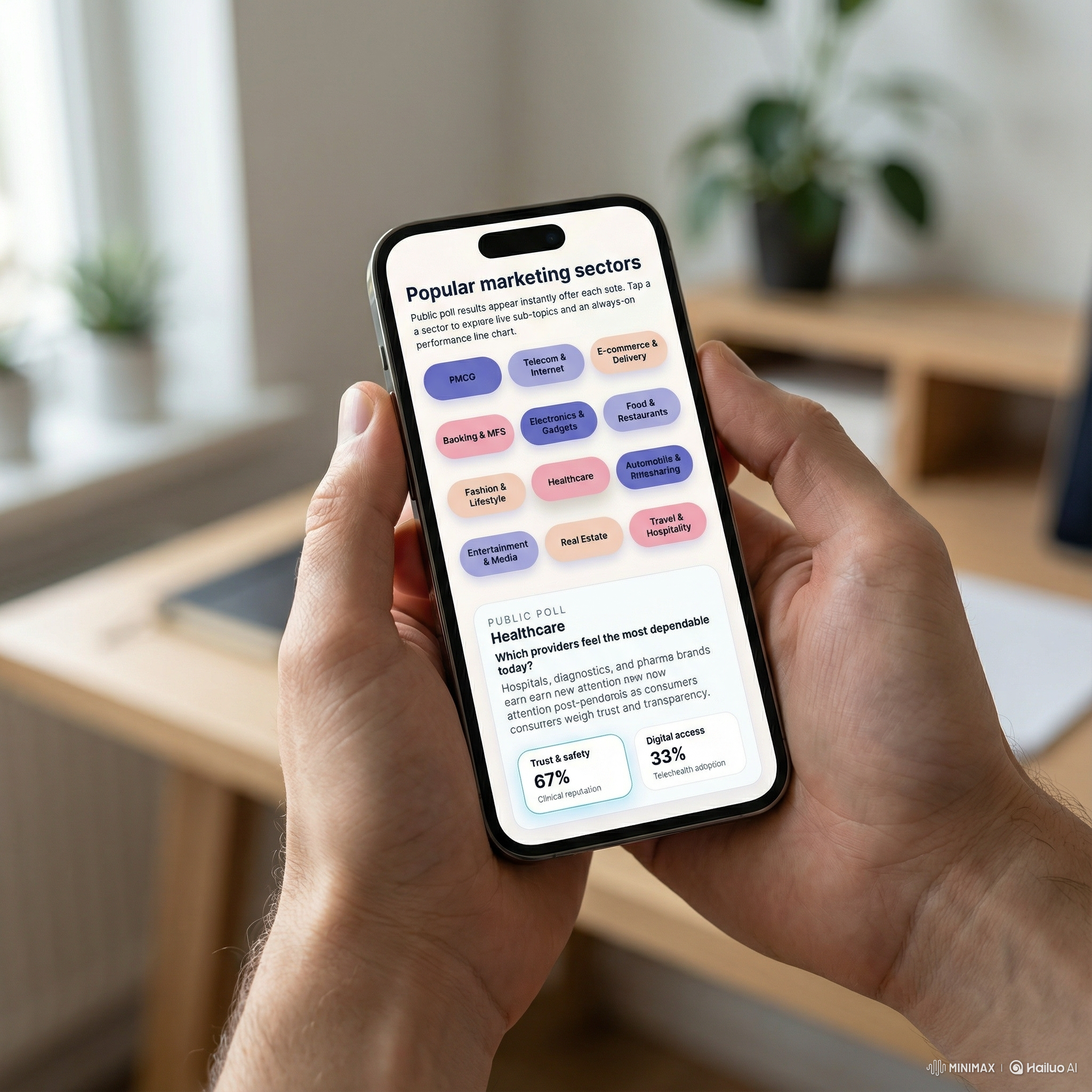 Mobile app interface